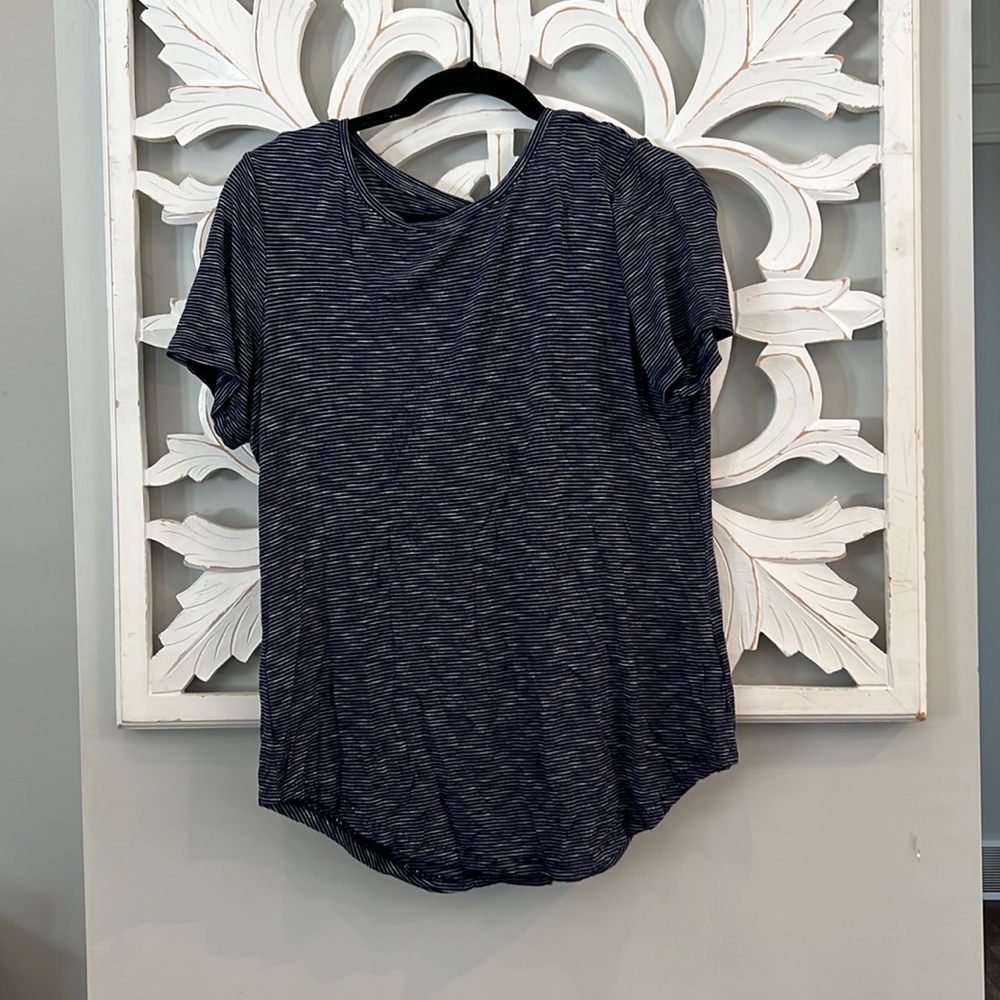 Navy & White Striped Tee